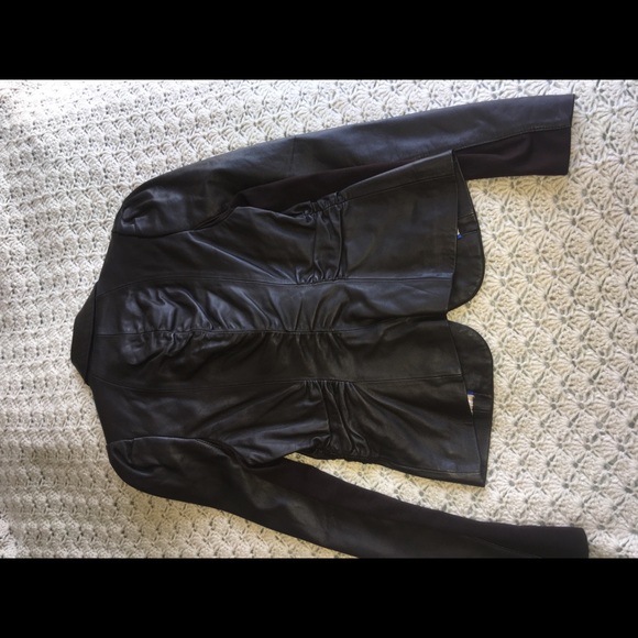 LEIFSDOTTIR LEATHER JACKET BROWN BLAZER - Picture 6 of 7